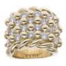 9ct Yellow Gold Cubic Zirconia Four Row Keeper Ring