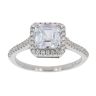 Silver Cubic Zirconia Square Cluster Ring by Icesia