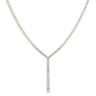 14ct Yellow Gold Monaco Agua Pave Lock Chain 18"