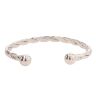 9ct White Gold Patterned Torque Bangle