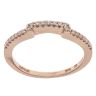 14ct Rose Gold 0.15ct Brilliant Cut Diamond Fancy Ring