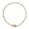 9ct Yellow Gold Cubic Zirconia Bracelet 7.5"