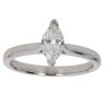 Platinum 0.50ct Marquise Cut Diamond Solitaire Ring