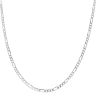 Silver Pave Figaro Chain 20"
