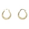 9ct Yellow Gold Diamond Cut Creole Earrings