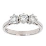 18ct White Gold Diamond Trilogy Ring