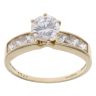 9ct Yellow Gold Cubic Zirconia Solitaire Ring