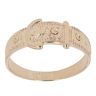 9ct Yellow Gold Patterned Buckle Ring