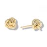 9ct Yellow Gold Textured Knot Stud Earrings