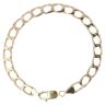 9ct Yellow Gold Square Curb Bracelet 8"