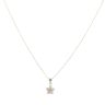14ct Yellow Gold Children's Cubic Zirconia Flower Pendant and Chain 16"