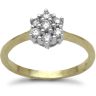 9ct Yellow Gold 0.33ct Diamond Cluster Ring