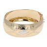 14ct Yellow Gold Patterned Wide Bangle