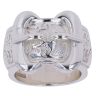 Sterling Silver Double Buckle Ring