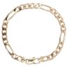 9ct Yellow Gold Figaro Bracelet 8"