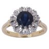 18ct Yellow Gold 0.08ct Diamond and Sapphire Cluster Ring
