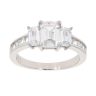 Silver Cubic Zirconia Three Stone Ring by Icesia
