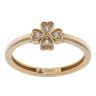14ct Yellow Gold Cubic Zirconia Clover Ring