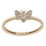 14ct Yellow Gold Cubic Zirconia Bee Ring