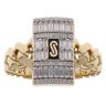 14ct Yellow Gold Monaco Classic Baguette Mixed Link Signet Ring