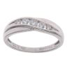 Platinum 0.25ct Brilliant Cut Diamond Crossover Ring
