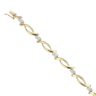 18ct Yellow Gold 0.43ct Brilliant Cut Diamond Fancy Bracelet 6.5"