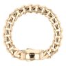14ct Yellow Gold Monaco Curb Classic Plain Lock Bracelet 8.5"