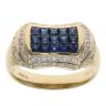 18ct Yellow Gold 0.20ct Diamond And Sapphire Cluster Ring