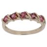 9ct Yellow Gold Pink Topaz Five Stone Ring