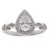Silver Cubic Zirconia Pear Cluster Ring By Icesia