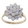 9ct Yellow Gold Cubic Zirconia Cluster Ring