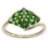 9ct Yellow Gold Diopside Fancy Cluster Ring