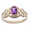 9ct Yellow Gold Amethyst Solitaire Ring