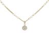 14ct Yellow Gold Cubic Zirconia Cluster Pendant And 18" Chain