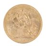 1918 George V Large Head India Full Sovereign Coin