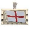 9ct Yellow Gold St George Flag Pendant