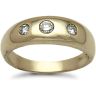 9ct Yellow Gold 0.34ct Invisible Set Diamond Trilogy Ring