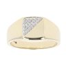 9ct Yellow Gold 0.10ct Diamond Signet Ring
