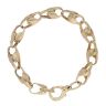 9ct Yellow Gold Patterned Tulip Bracelet 8.5"