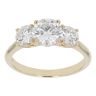 9ct Yellow Gold 2.30ct Brilliant Cut Lab Grown Diamond Trilogy Ring