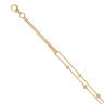 22ct Yellow Gold Duo Bead Bracelet 7"