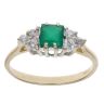 9ct Yellow Gold Cubic Zirconia Chalcedony Cluster Ring