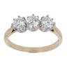 9ct Yellow Gold Cubic Zirconia Three Stone Ring