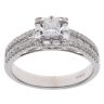 18ct White Gold 0.85ct Brilliant, Princess and Baguette Cut Diamond Cluster Ring