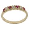 18ct Yellow Gold 0.10ct Diamond And Ruby Ring