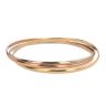 18ct Yellow, White and Rose Gold Tri-Set Russian Bangle