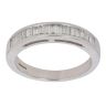 18ct White Gold 0.47ct Baguette Cut Diamond Half Eternity Ring
