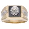 14ct Yellow & White Gold Child's Lion Signet Ring