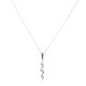 9ct White Gold Cubic Zirconia Pendant and Chain 18"
