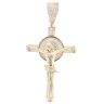 9ct Yellow Gold Cubic Zirconia Crucifix Pendant
